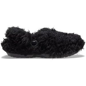 CROCS limited edition Classic Shaggy Faux‎ Fur Lined Clog Black Furry Slip-On
